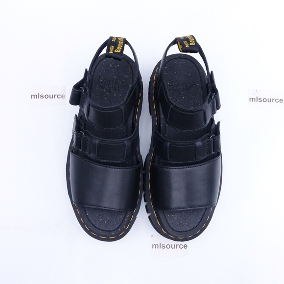 NEW Dr. Martens Ricki 3 Strap Platform Sandals 27405001 Black - Picture 4 of 9